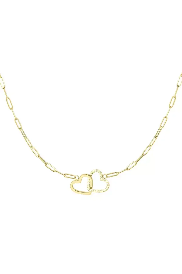 Ketting hartjes - Goud
