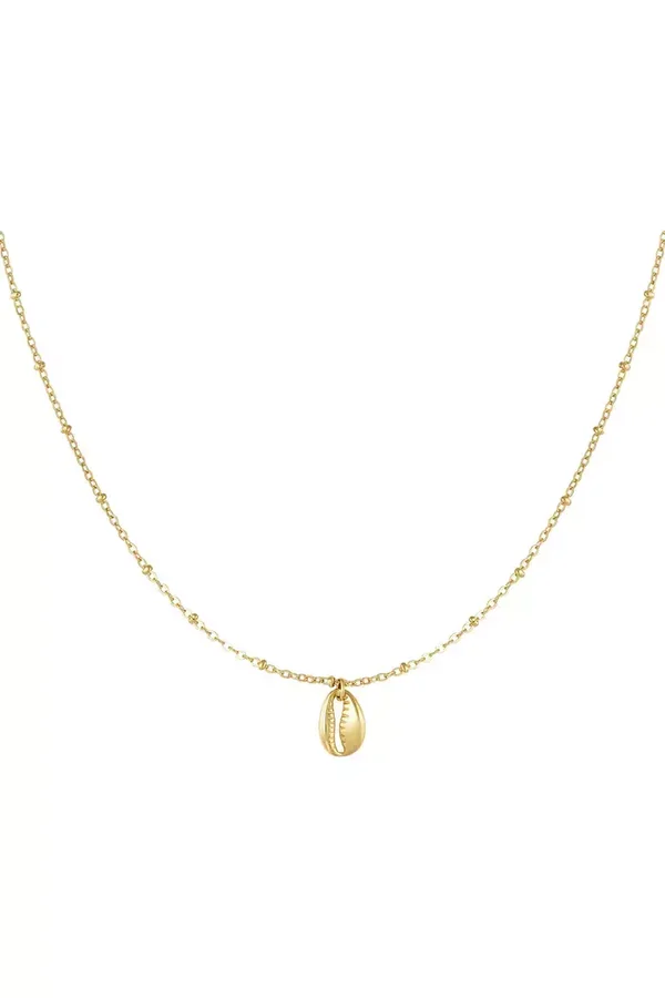 Schakelketting met schelp - Goud