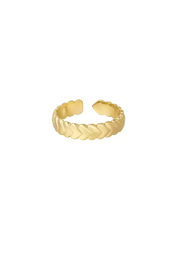 Ring hartjes - Goud