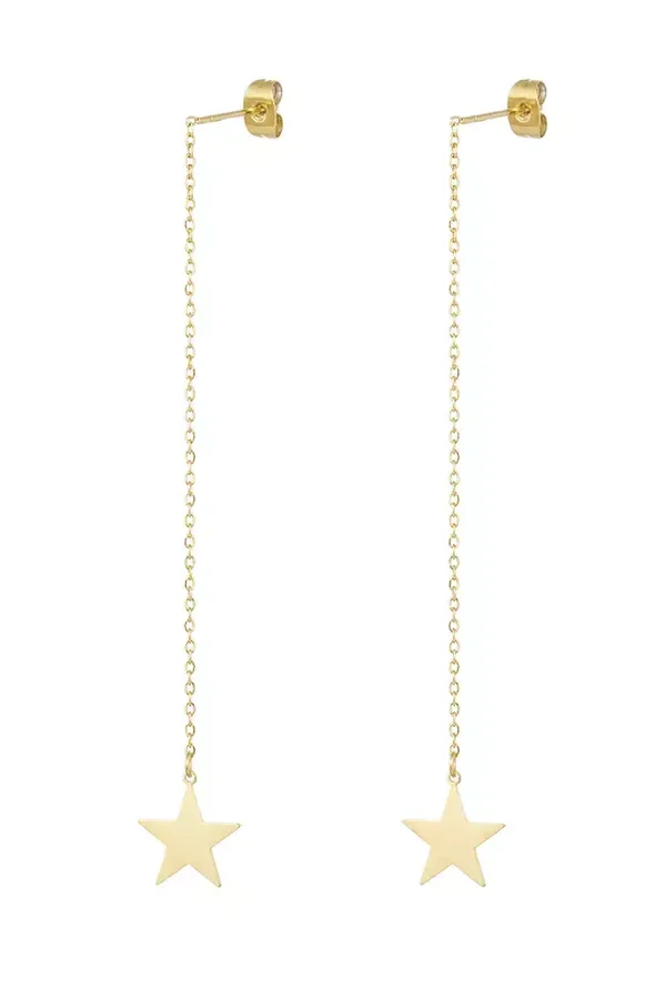Oorbellen ster - Goud