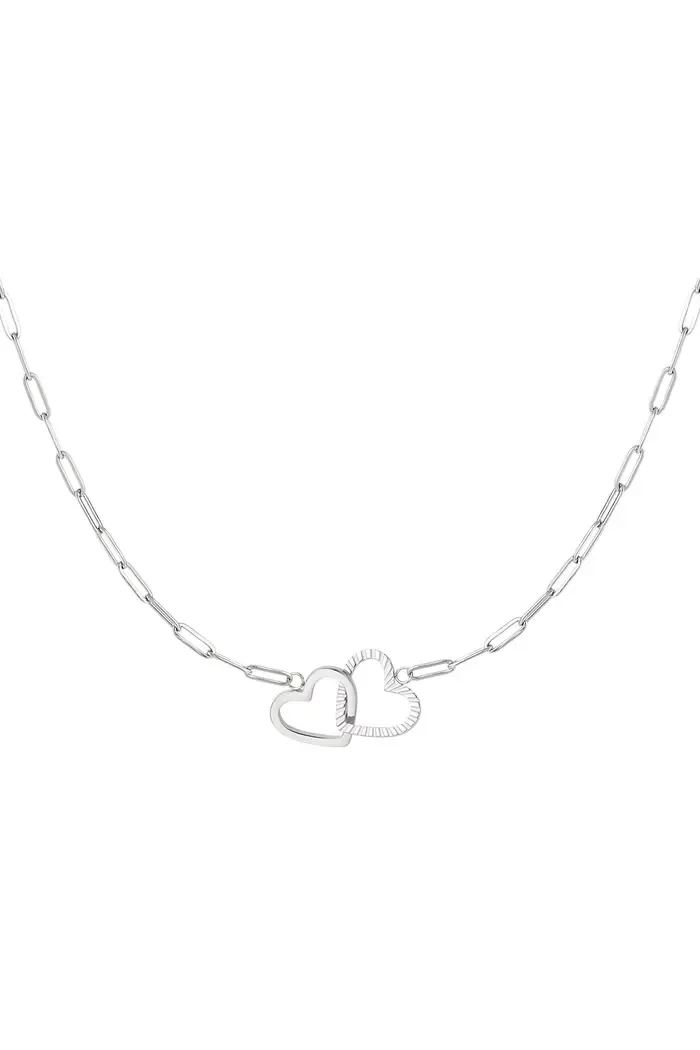 Ketting hartjes - Zilver