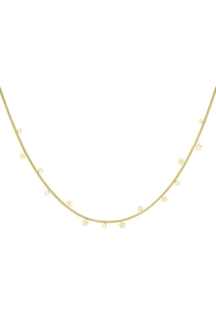 Ketting hangende sterretjes - Goud