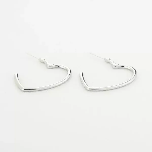 Oorbellen big heart - Zilver