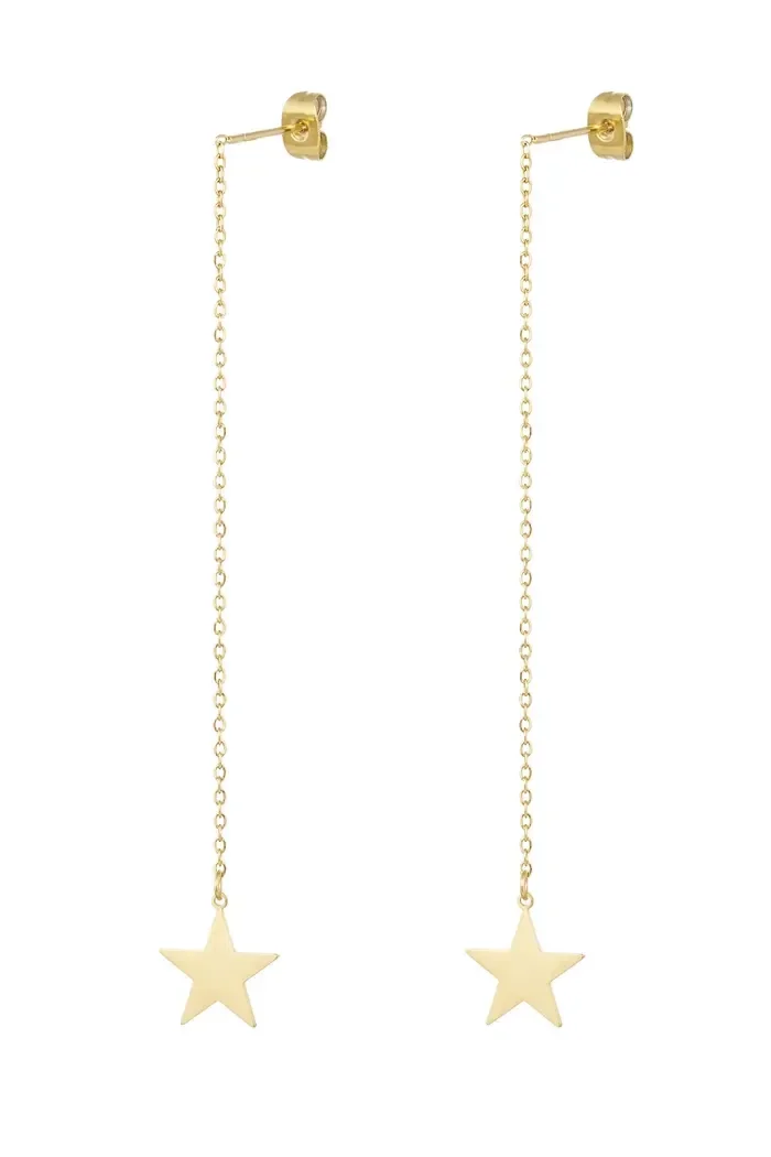 Oorbellen ster - Goud