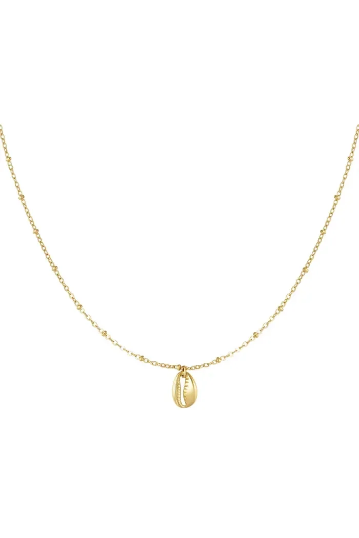 Schakelketting met schelp - Goud