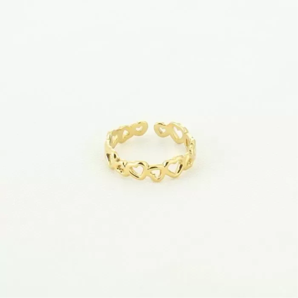 Ring hartjes - Goud