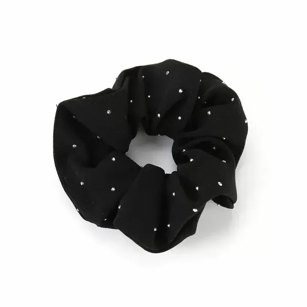 Scrunchie met strass steentjes zwart