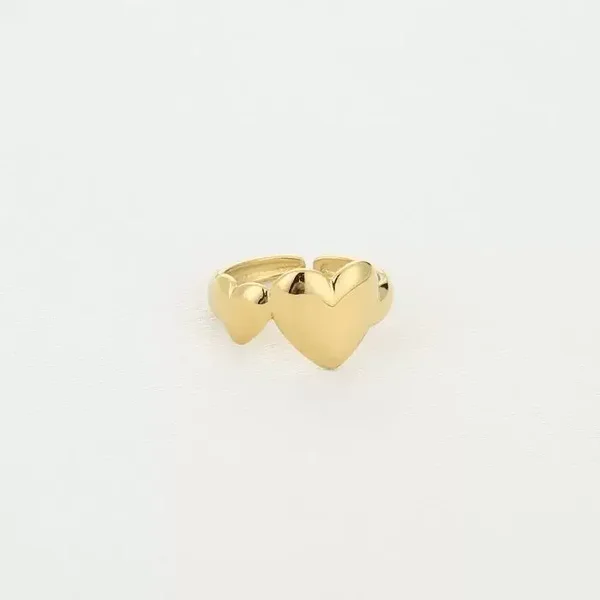 Ring hartjes goud