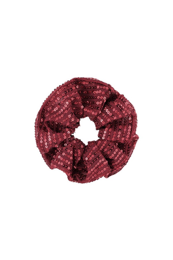 Scrunchie glitter rood