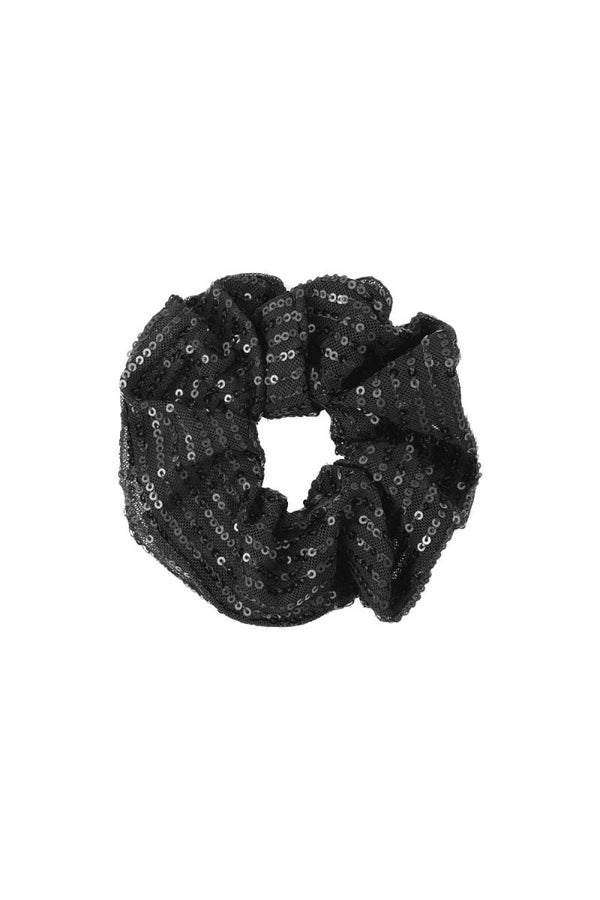 Scrunchie glitter zwart