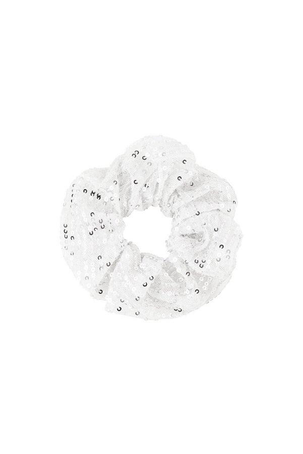 Scrunchie glitter zilver