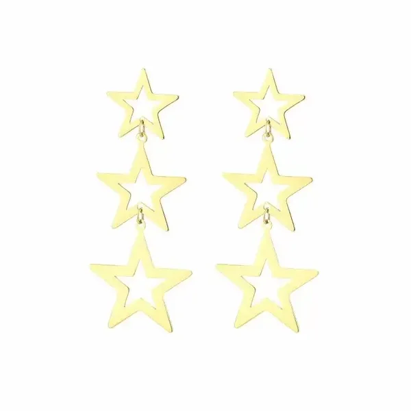 Oorbellen drie sterren - Goud