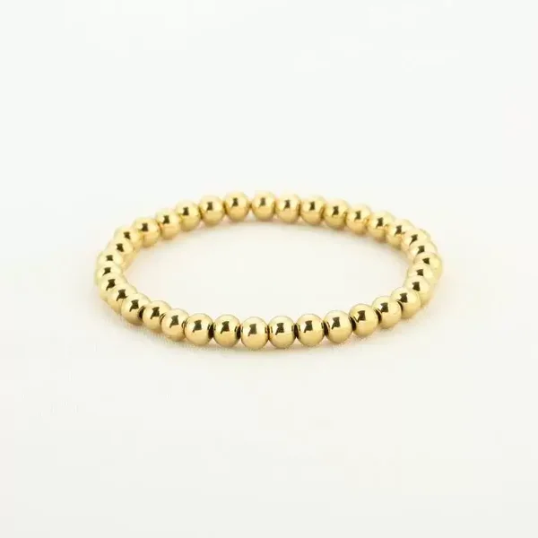Kralen armband elastisch - Goud