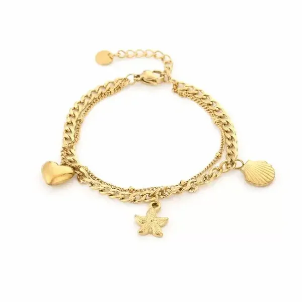 Bedelarmband - Goud
