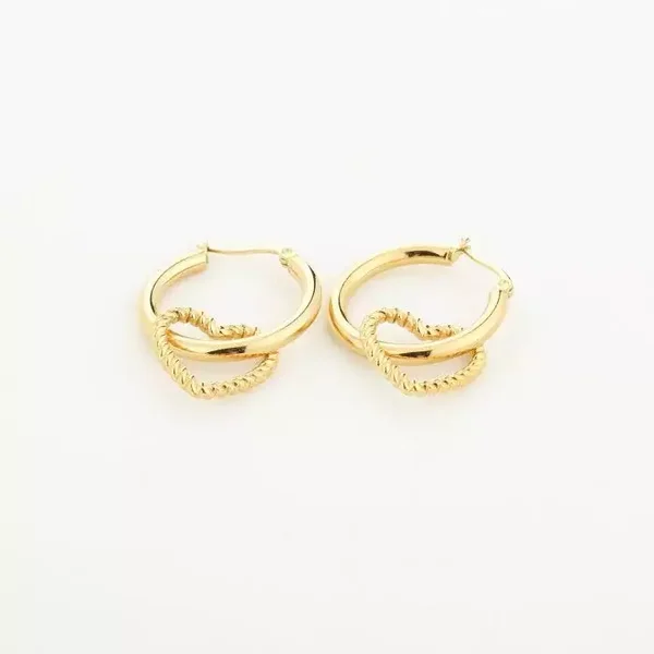 Oorbellen hoops hartje - Goud