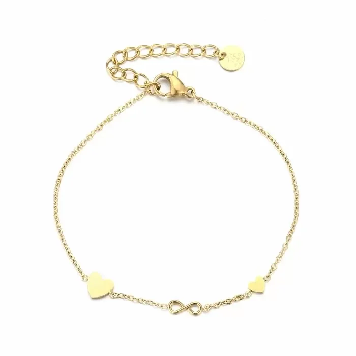 Armband double love infinity - Goud