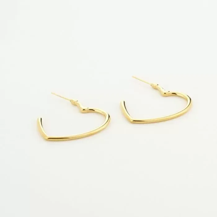 Oorbellen big heart - Goud