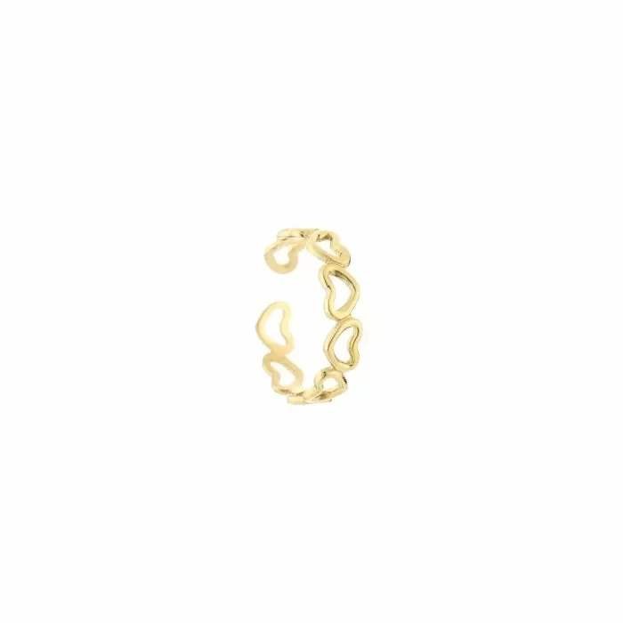 Ring open hartjes - Goud