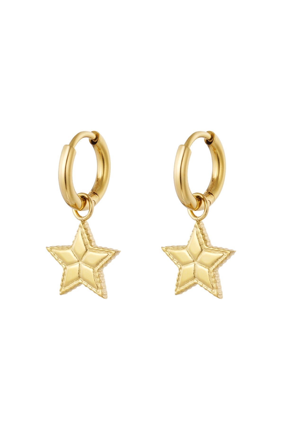 Oorbellen basic ster - Goud