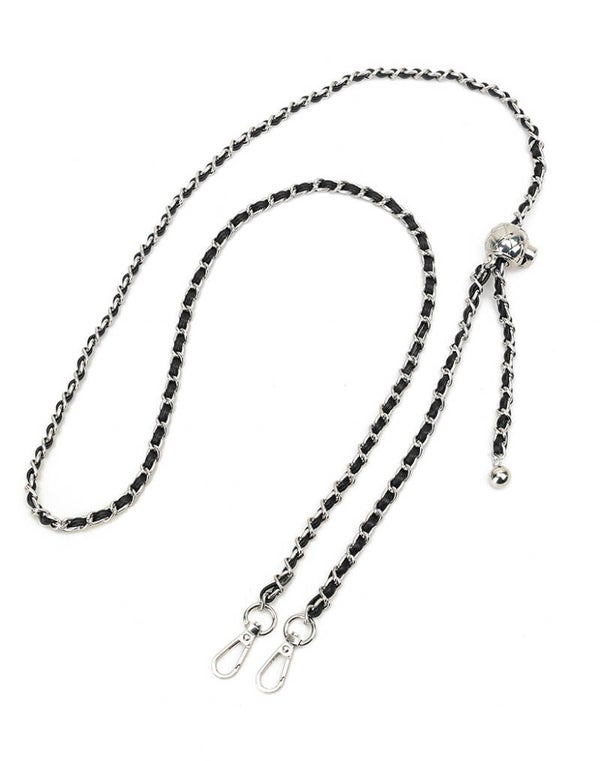 Schouderband ketting - Zwart/zilver