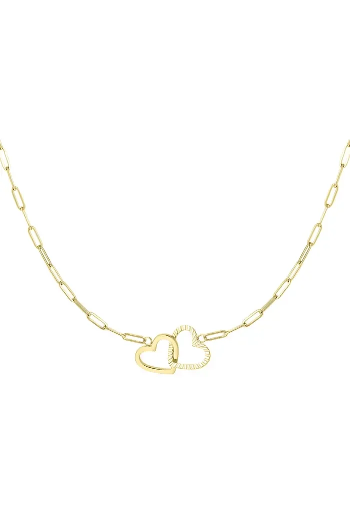 Ketting hartjes - Goud