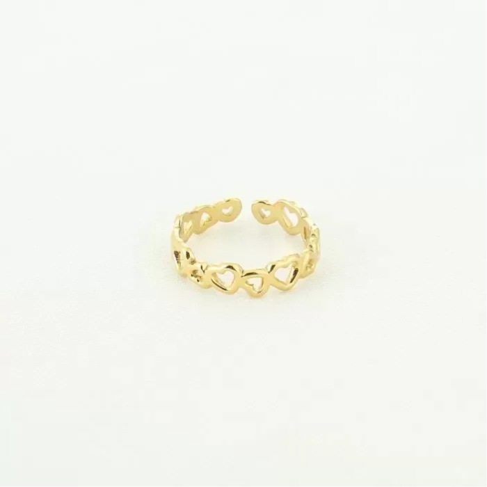 Ring hartjes - Goud