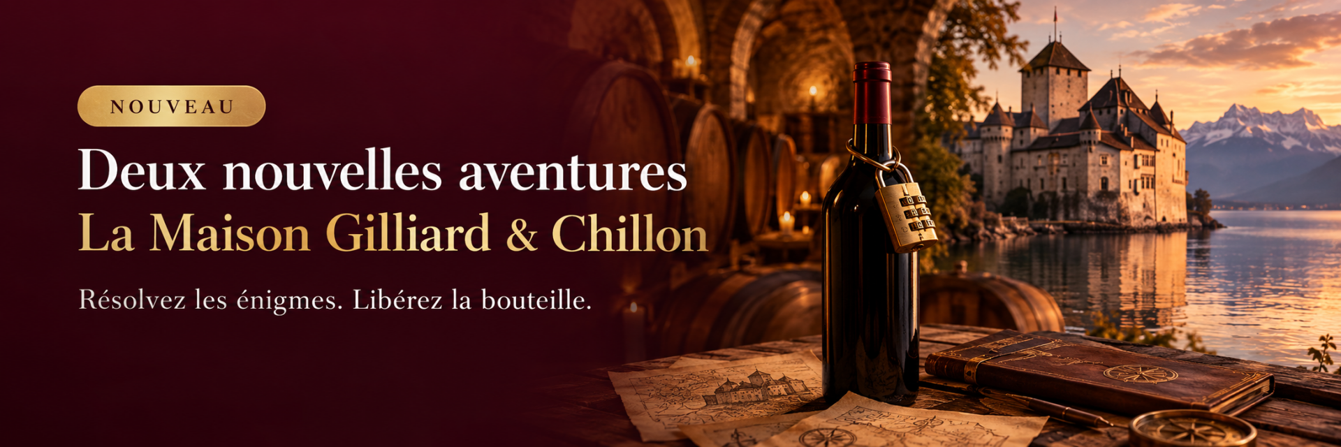 Nouveau : La Maison Gilliard et Chillon, deux nouvelles aventures Escape Vin