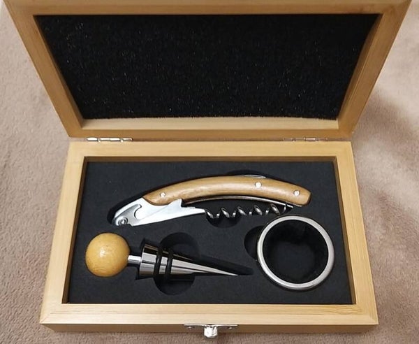 Set à vin coffret en bois à personnaliser