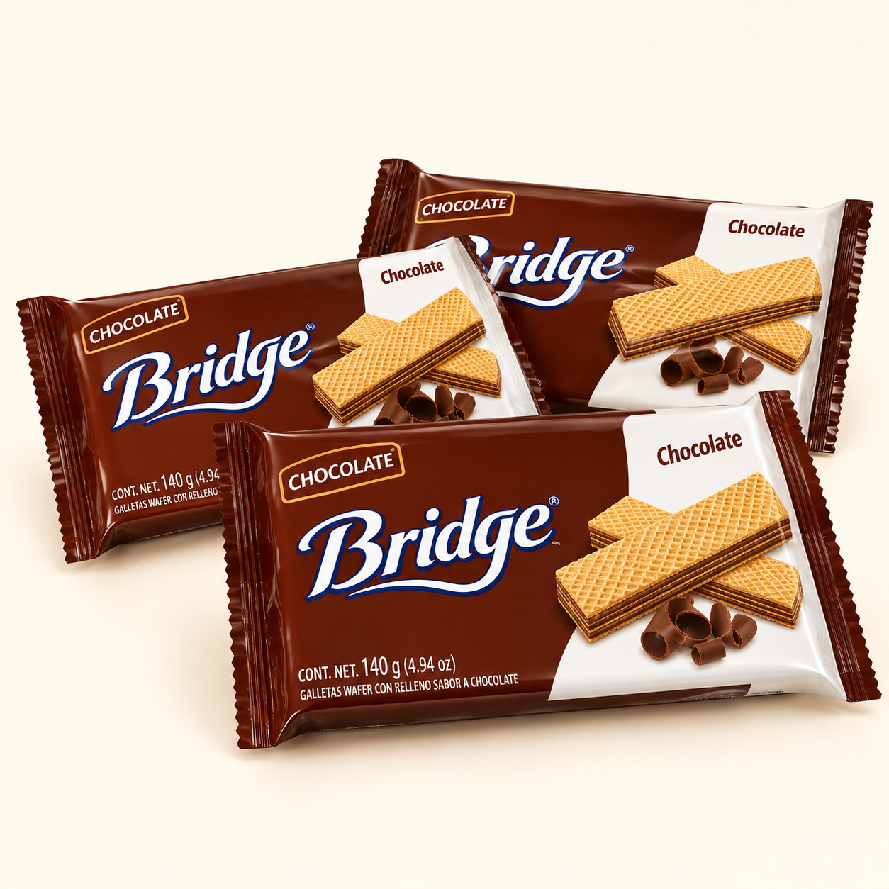 Galletas Wafer Bridge de Chocolate