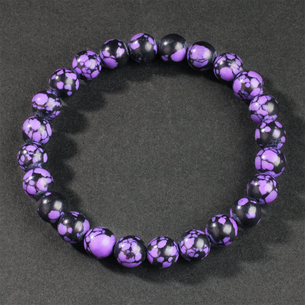 Bracelet En Pierre Naturelle Pour Femmes Dragon Violet