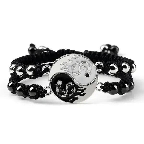 Aimant Tai Chi Dragon Totem Bracelet Yin Yang Tai Chi