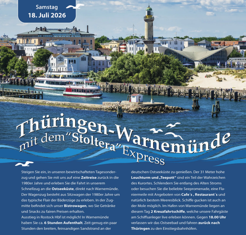 Flyer zur Sonderzugfahrt