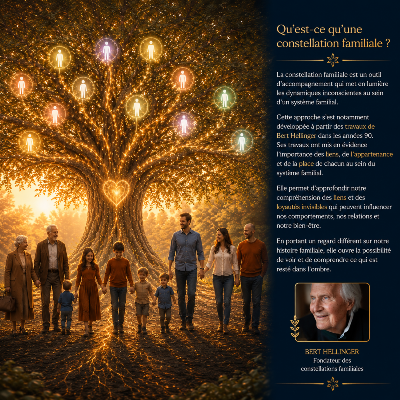 Différentes générations représentant les liens familiaux