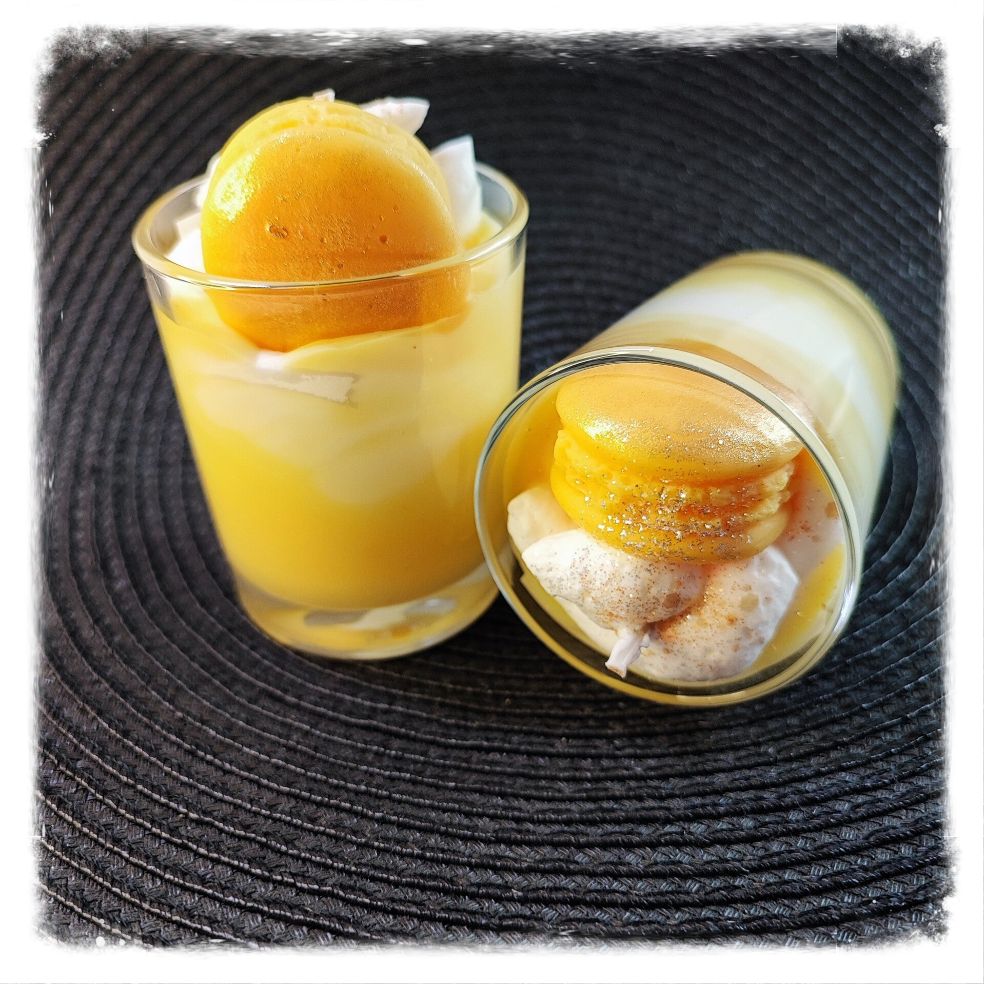 Bougie macaron vanille