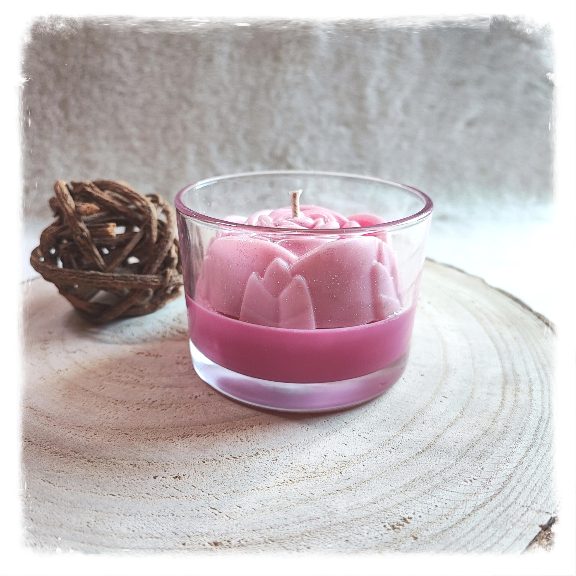 Bougie rose paix