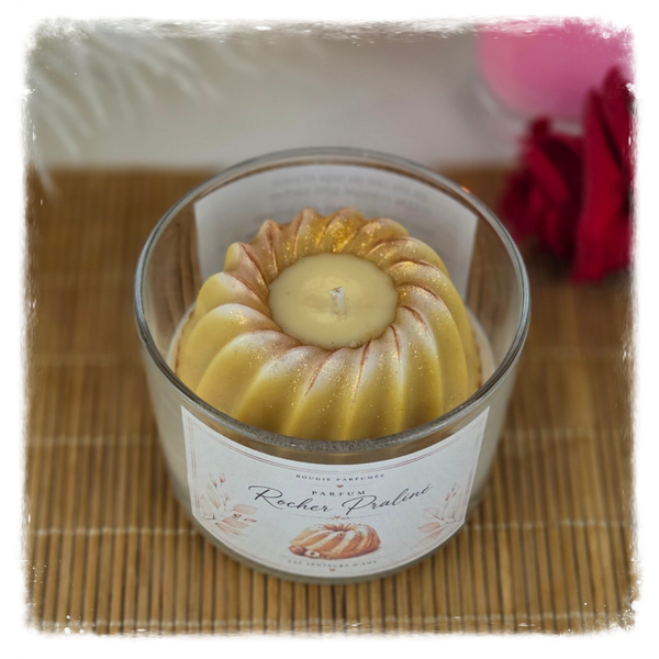 Bougie rocher praliné