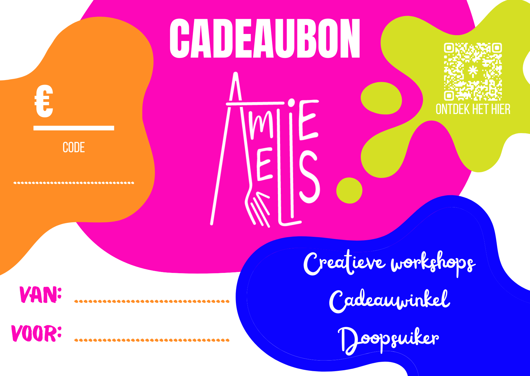 Cadeaubon Amelie's digitaal