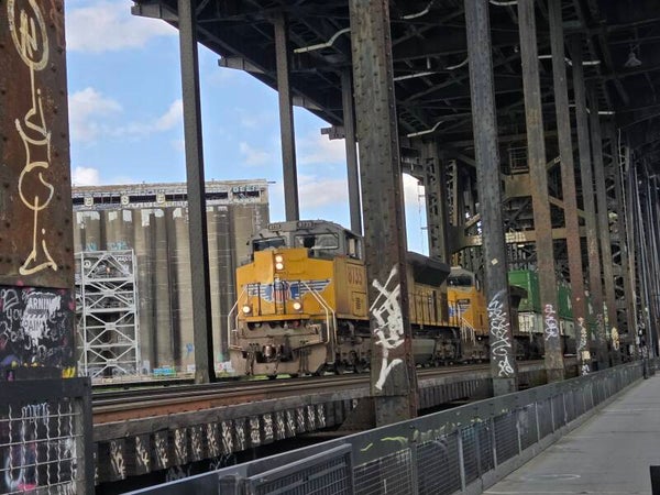 Train meets Steel Bridge