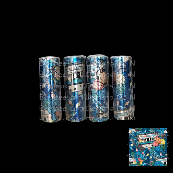 Stainless steel water bottle with Stranger Things inspired design