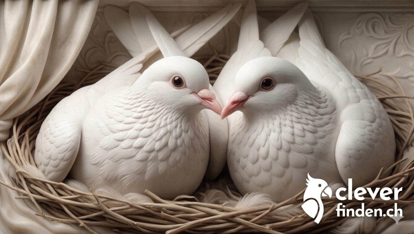 Weisse Hochzeitstauben im Nest – Romantisches Highlight für Hochzeiten in St. Gallen und der Ostschweiz