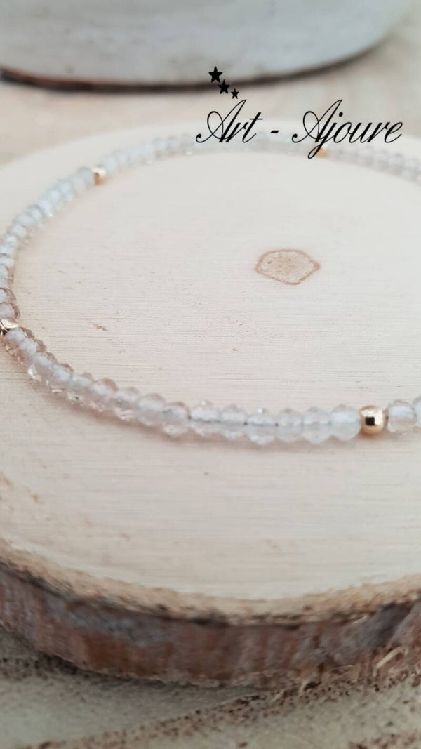 Art-Ajoure 14k Goldfill armband met Imperiaal Topaas.