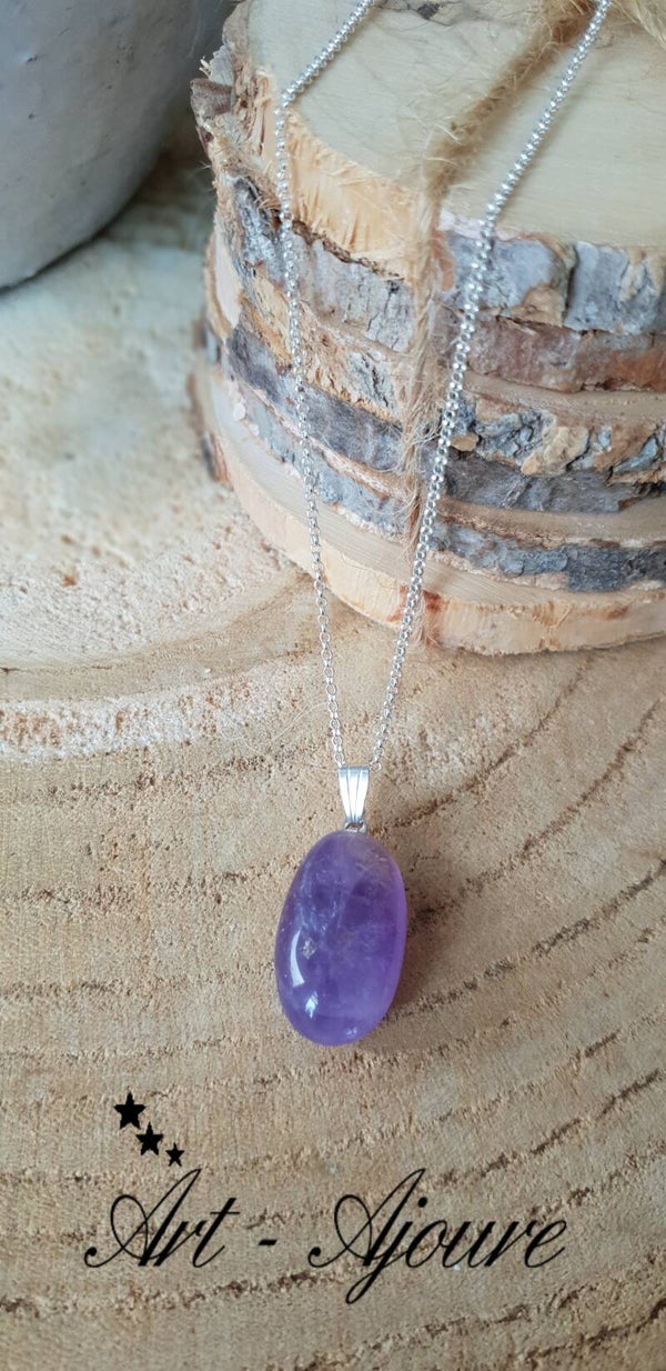Art-Ajoure 925 Sterling zilver hangemaakt hanger met Amethyst