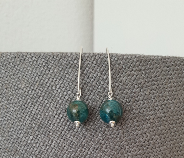 Art-Ajoure 925 Sterling zilver oorbellen met Apatiet.