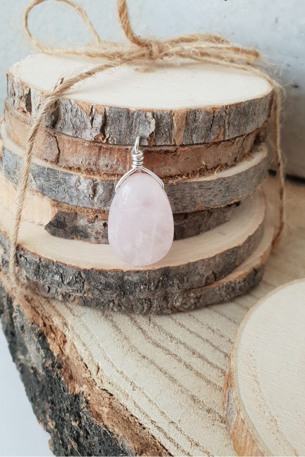 Art-Ajoure 925 Sterling zilver hanger met Rozenkwarts