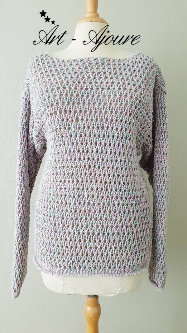 Art-Ajoure dames handgebreide trui maat L