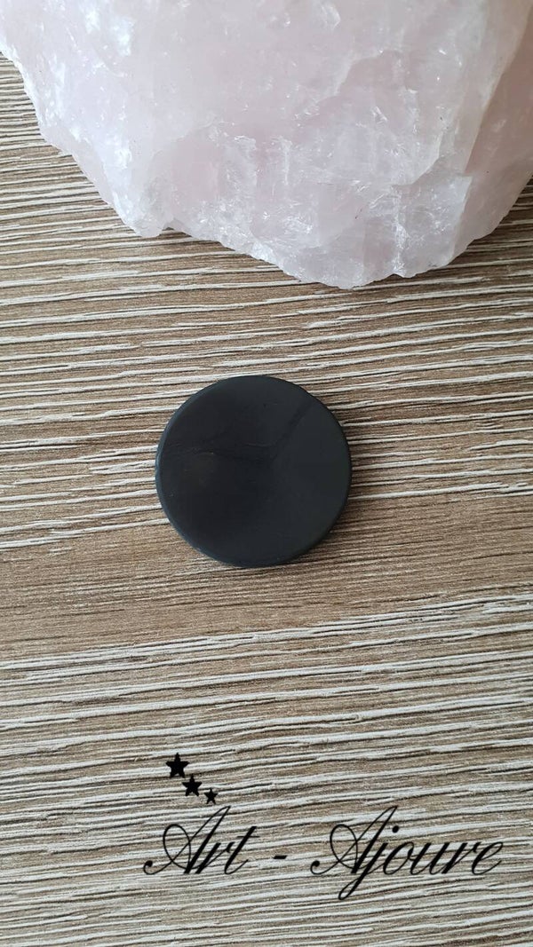 Art-Ajoure gepolijste rond Shungiet steen 4 cm