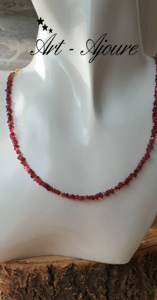 Art-Ajoure 14k gold fill handgemaakte halsketting met Spinel