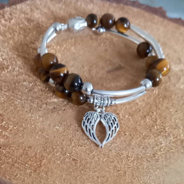 Bracelet extensible œil de tigre