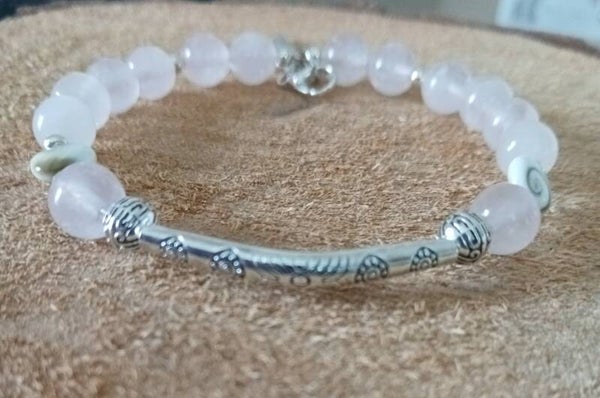 Bracelet œil de Saint Lucie & son quartz rose