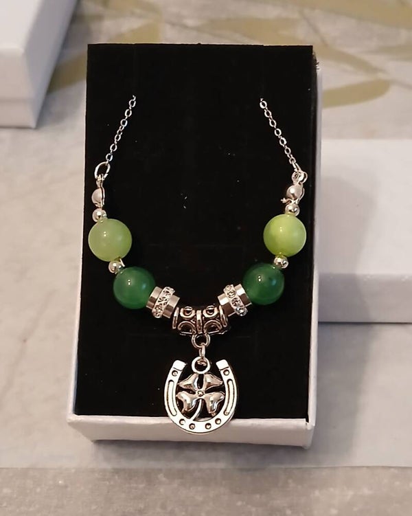 Colier chance en jade et aventurine